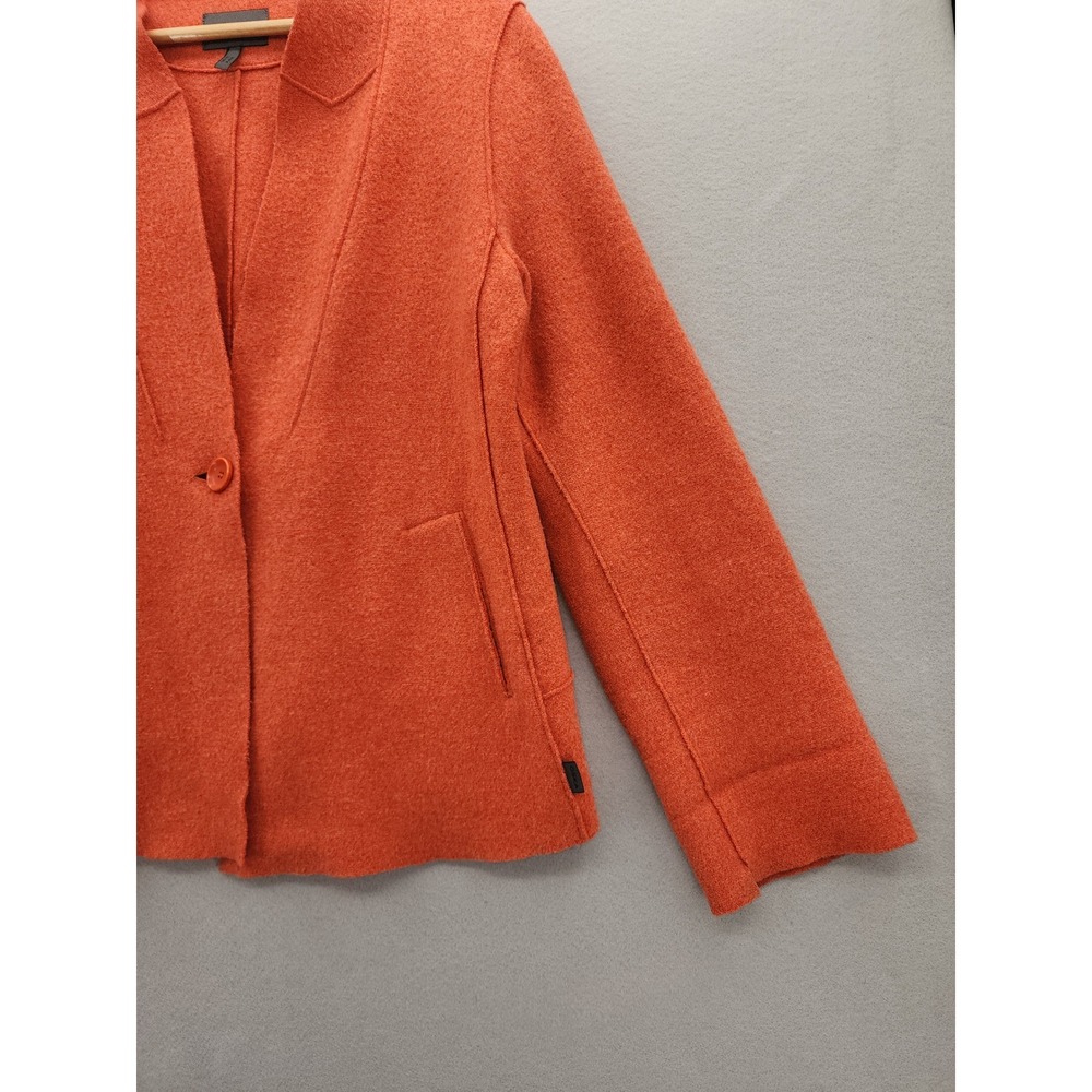 OSKA Boiled Wool Jacket 3 Orange Rust Virgin Wool Moessmer Lagenlook Blazer Coat - Picture 9 of 16